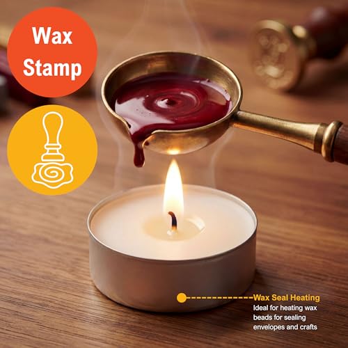 50 Pcs Unscented Paraffin Tea Light Candles - 2.5 Hr Burn Time, White, Bulk Pack