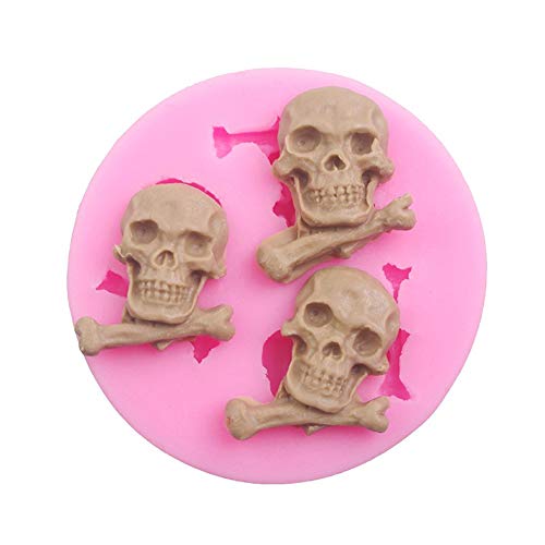 3D Skull Silicone Mold for Cake Decoration Halloween Candy & Clay Crafting