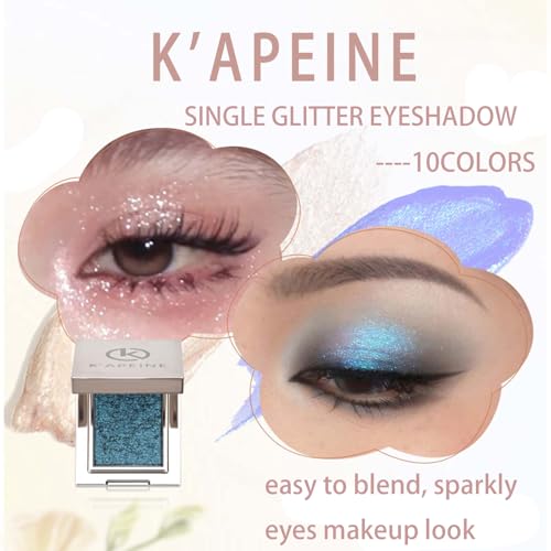 Glitter Eyeshadow Palette Deep Green - Long-Lasting Waterproof Shimmer Makeup
