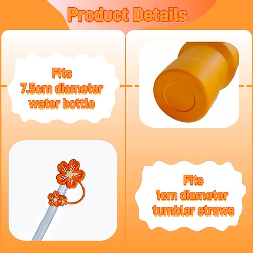 Orange Silicone Cup Boot Covers for Stanley Quencher 30oz 40oz Tumbler & Accessories