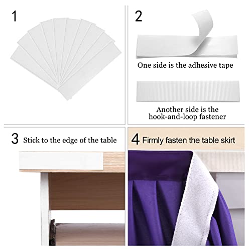 17ft Purple Table Skirt for Rectangle Tables Wedding Party Banquet Ruffle Cloth - Purple / 203" x 30"