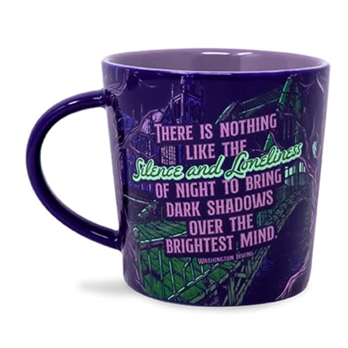 14 oz Ceramic Coffee Mug with Gothic Sleepy Hollow Design - Perfect for Book Lovers