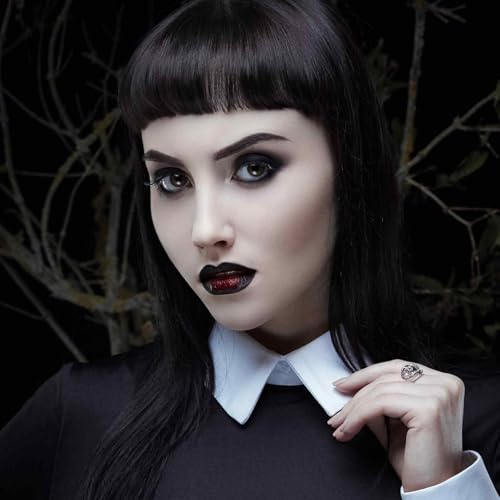 Goth SFX Makeup Kit - Complete Halloween Goth Makeup Set with White Foundation & Dark Eyeshadow - Variation: Goth SFX Makeup Kit