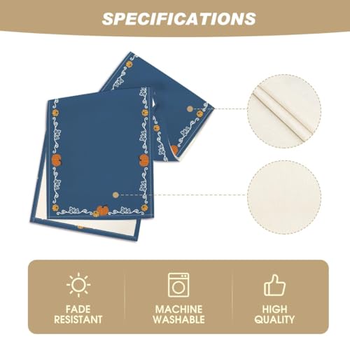 Blue 13x72 Inch Polyester Fall Table Runner for Home & Party Decor