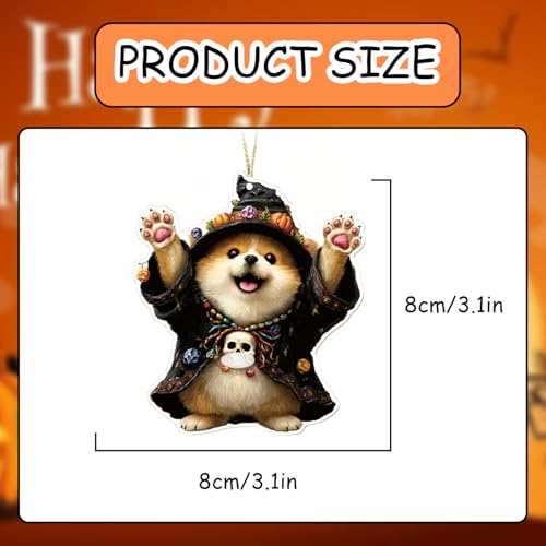 Halloween Tree Ornaments - 9 Pcs Funny Raccoon Acrylic Decorations - Style 7
