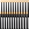 24Pcs Battery Operated Halloween Flameless Taper Candles - Safe Black Decor