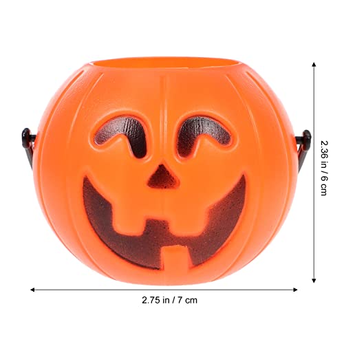 20PCS Mini Halloween Pumpkin Buckets - Plastic Trick or Treat Candy Buckets