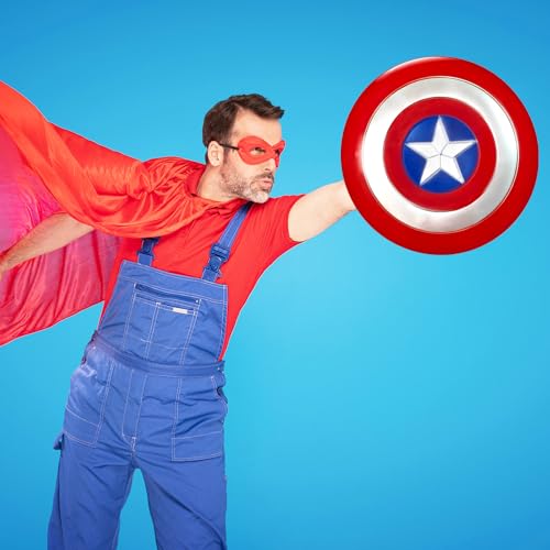 12 Inch Plastic Captain Round Shield Role Play Toy for Superhero Cosplay Halloween & Party