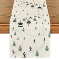Artoid Mode Winter Table Runner 13x108 Inch Beige Home Party Decor