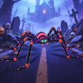Giant Halloween Spider Decoration 6.8ft Lighted Outdoor Yard Decor with 115 LEDs - Black