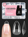 Etch-X Short Almond Soft Gel Nail Tips 288pcs - Natural Shape & Strong Adhesion