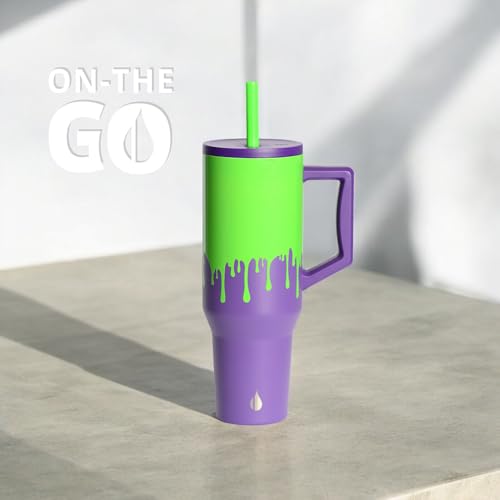Elemental 40oz Spill Proof Insulated Travel Mug with Handle & Straw - Poison Drip Variation