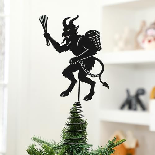Gothic Krampus Christmas Tree Topper - 7.9 x 6 Inches Halloween Ornament