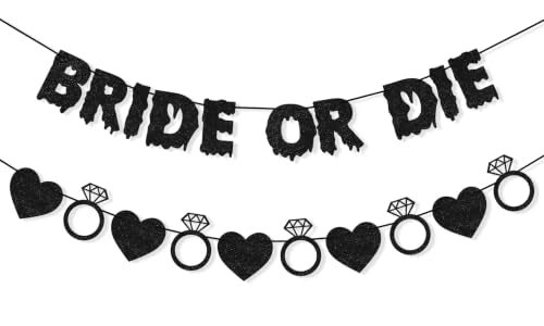 Bride or Die Bachelorette Banner Set - Bridal Shower Party Decorations