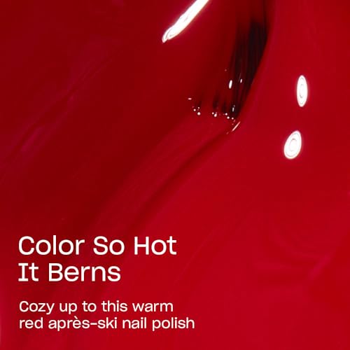 OPI Nail Lacquer - Color So Hot It Berns - Opaque Dark Red - Long Lasting, Chip Resistant
