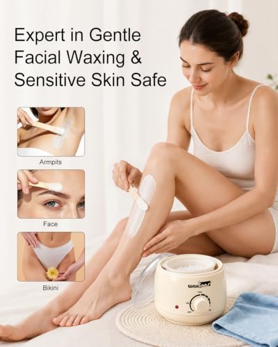 Waxfans White Waxing Kit with Mini Warmer for Face & Body - Cream White Variation