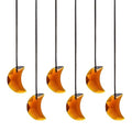 6pcs Amber Moon Charms Crystal Pendants for Windows & Home Decor - Suncatchers