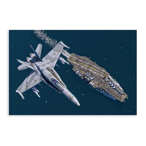 Unframed FA-18C Hornet Jet Fighter Wall Art Poster 24x16 Inches Canvas Print
