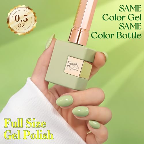 Gel Nail Polish 15ML - Sheer Stone Green, Same Color, Soak Off, Salon & DIY