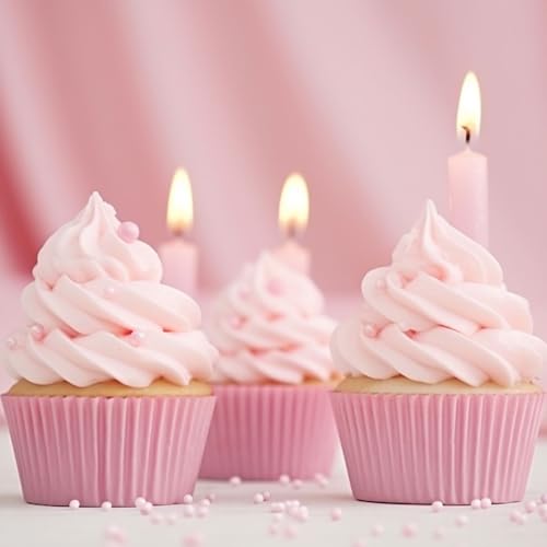 Pink Cupcake Liners for Baking - 300 Pcs Wedding & Party Decorations - Variation of Pink