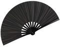 Black Folding Hand Fan for Line Dance and Festivals - Boots on The Ground Style (Variation: Black / 1)