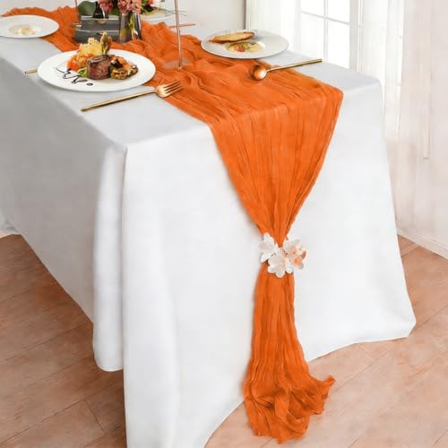 Orange Cheesecloth Table Runner 21×120 Inches - 10ft, Wedding & Event Decor — Variation of THIS listing