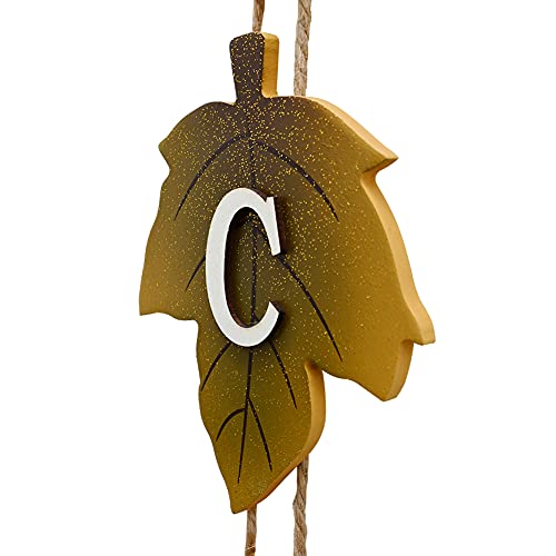 Autumn Welcome Sign for Front Door - Wooden Maple Leaves Wall Decor