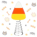 Mini Candy Corn Halloween Tree Topper - Yellow, 4 Inch Fall & Thanksgiving Decor