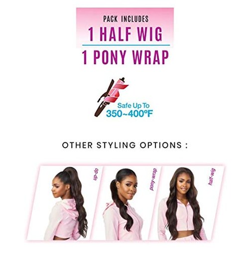 Sensationnel Instant Updown Halfwig Pony - Iud 6 4 Style in 1 Half Wig And Pony Drawstring (2 DARKBROWN)
