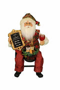 Vintner Santa Figurine - Hand-Painted Christmas Holiday Decor