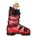 Glass Ski Boot Christmas Ornament - Handcrafted Holiday Tree Decoration