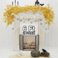 2-Pack 6Ft Fall Garland Set - Plum Cimicifuga Seeded Leaves for Autumn Decor