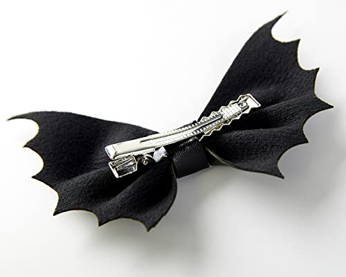 Gothic Bat Hair Bow Clips Set for Women Halloween Accessories