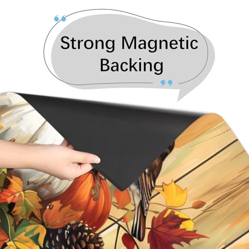 Fall Dishwasher Magnet Cover Front Decoration with Retro Wooden Bird Variation