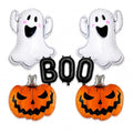 Halloween Foil Balloon Set - Ghost, Pumpkin, Boo Decorations for Parties