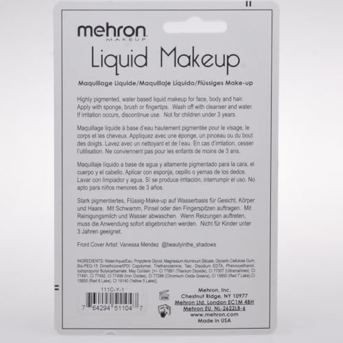 White Liquid Body & Face Paint - Professional Makeup for Body Art & Special FX - Glow & UV Reactive