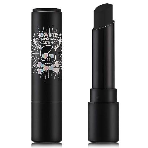 Black Long-Lasting Matte Lipstick Waterproof Body Paint for Halloween Cosplay