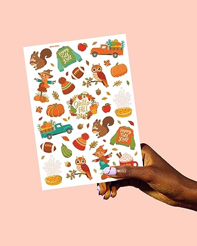 Fall Temporary Tattoos for Kids - 32 Glitter Designs for Parties & Halloween