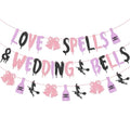 Love Spells & Wedding Bells Banner Garland - Bridal Shower & Bachelorette Party Decorations