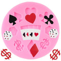 Poker Silicone Mold Casino Themed Playing Cards & Dice Fondant Mold - Style B
