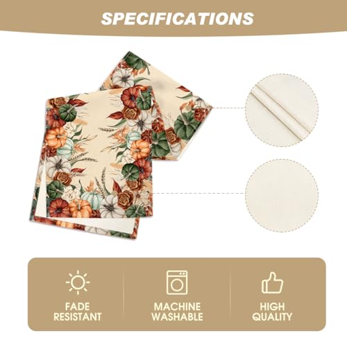 Artoid Mode 210 GSM Fall Table Runner 13x90 Inch Beige Home Decor
