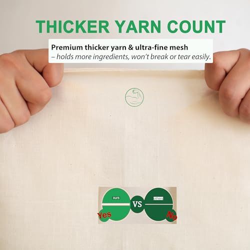 Organic Cheese Cloth - Unbleached Cotton for Straining, Extra Fine Mesh, 6 Yards
