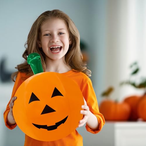 24-Pack Halloween Pumpkin Inflatable Decorations - Outdoor Party & Pool Decor, 16 Inch