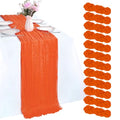 Orange Cheesecloth Table Runner 10Ft 23x120 Inch - 12 Pack, Elegant Home Decor