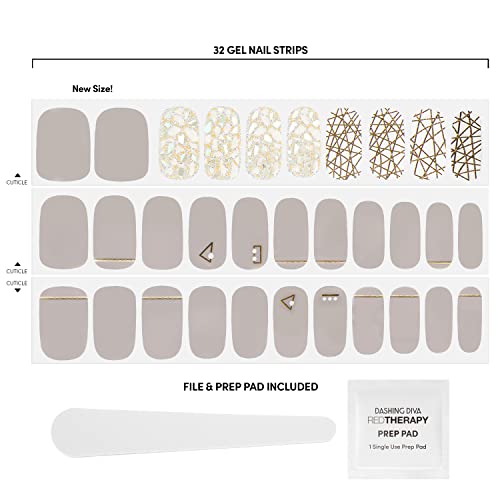 Nail Wraps - All Lined Up Gel Nail Strips, Chip Resistant, Quick Application