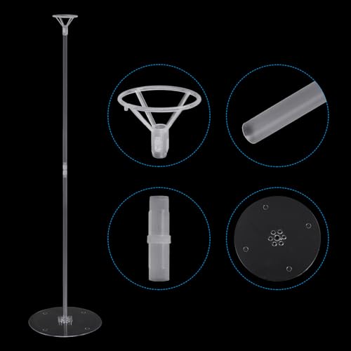 Balloon Stand Kit 10 Sets - 27.5 Inch Reusable Plastic Balloon Stands for Party & Event Decorations