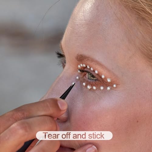 Self-Adhesive Pearl Face & Hair Gems Stickers 660pcs for Crafts & Makeup