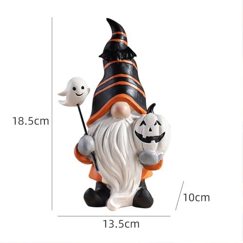 Halloween Gnome Figurines Resin Statues Indoor Tabletop Decor - Set of 1