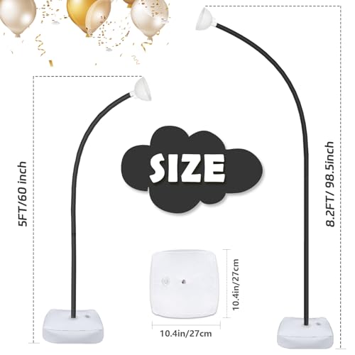Half Balloon Arch Stand Kit for Floor Wedding & Party - Black - OurWarm