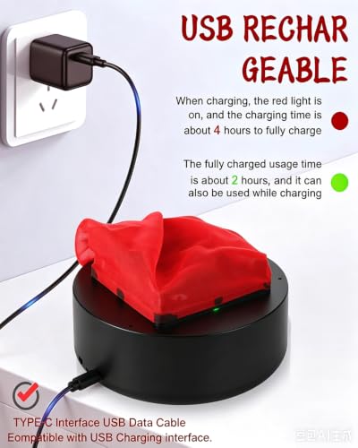 15in Long Fake Fire LED Flame Light USB Rechargeable Portable Campfire Decor